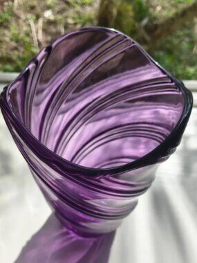 Vintage, Collectible, Purple, amethyst Glass Vase